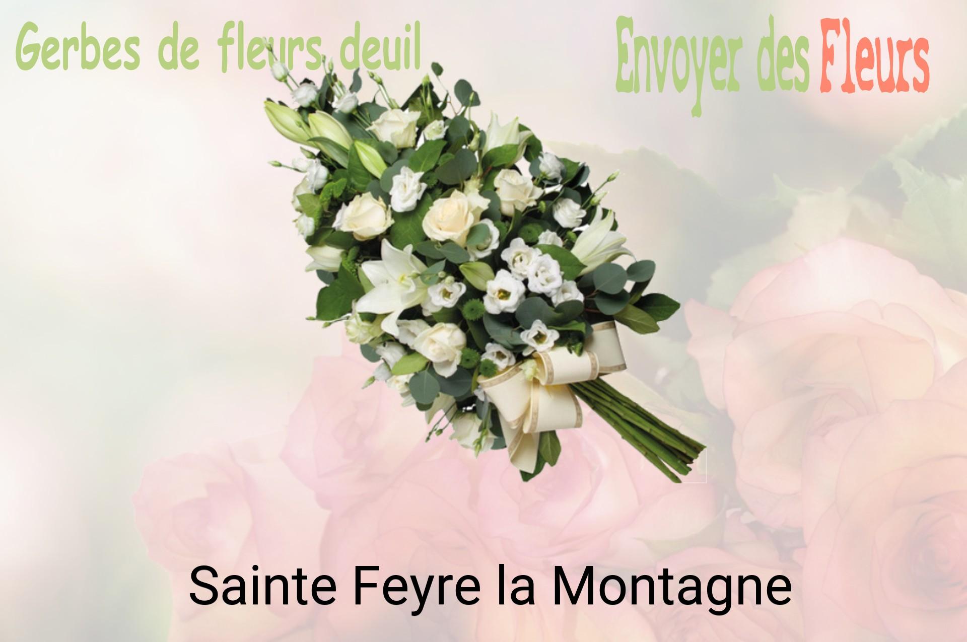 Gerbe de fleurs de deuil livrée à Sainte-Feyre-la-Montagne